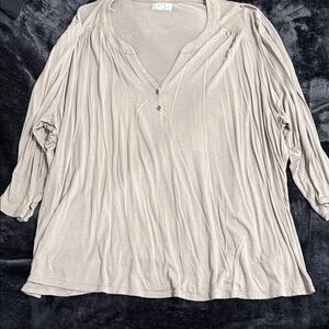 Maurices Light Beige Blouse with Button Detail